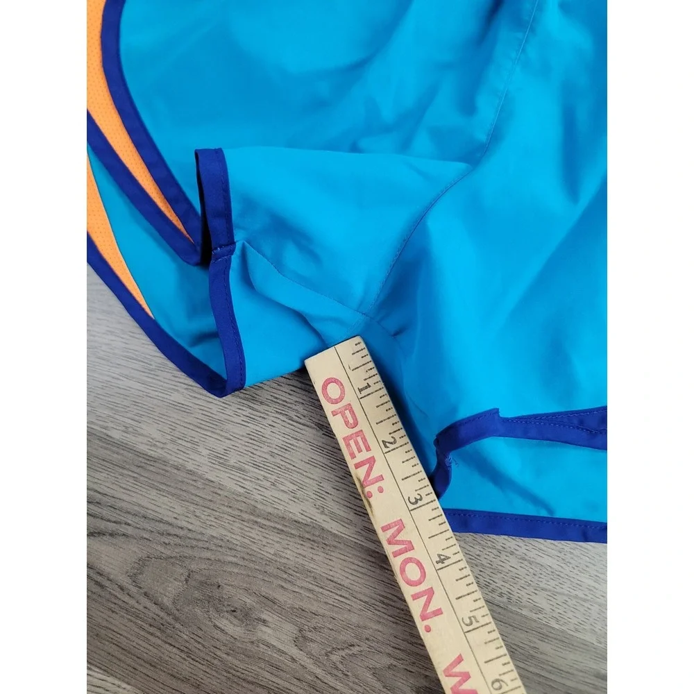 Nike Running Shorts Womens Dri-Fit Brief Lined Tempo Shorts Small Blue 3'' Logo